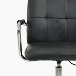 Vaughan Black Leather Swivel Home Office Chair -Furniture Specialty Store vaughan black 5