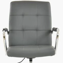 Vaughan Dark Grey Faux Leather Swivel Home Office Chair -Furniture Specialty Store vaughan dark grey 4