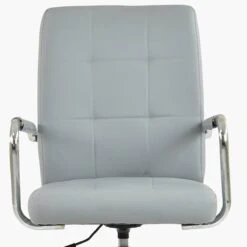 Vaughan Grey Faux Leather Swivel Home Office Chair -Furniture Specialty Store vaughan light grey pu 5
