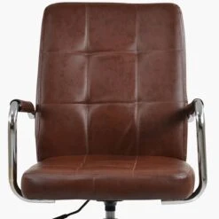 Vaughan Vintage Brown Leather Swivel Home Office Chair -Furniture Specialty Store vaughan vintage brown 5