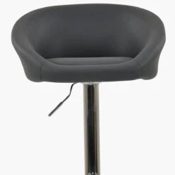 Venus Dark Grey Faux Leather Barstool Armrests -Furniture Specialty Store venus dark grey 5