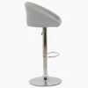 Venus Grey Faux Leather Bar Stool With Arms -Furniture Specialty Store venus grey 1 2