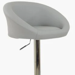 Venus Grey Faux Leather Bar Stool With Arms -Furniture Specialty Store venus grey 4