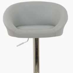 Venus Grey Faux Leather Bar Stool With Arms -Furniture Specialty Store venus grey 5