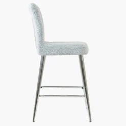 Waldorf Grey Boucle Chrome Leg Bar Stool -Furniture Specialty Store waldorf grey boucle chrome leg 3