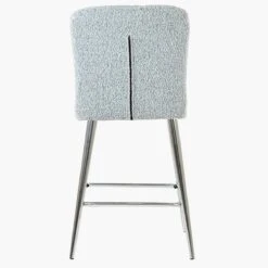 Waldorf Grey Boucle Chrome Leg Bar Stool -Furniture Specialty Store waldorf grey boucle chrome leg 4