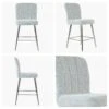 Waldorf Grey Boucle Chrome Leg Bar Stool -Furniture Specialty Store waldorf grey boucle chrome leg 5