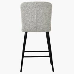 Waldorf Stone Grey Boucle Black Leg Kitchen Stool -Furniture Specialty Store waldorf stone boucle black leg 4