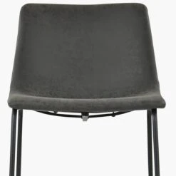 Wyatt Vintage Black Faux Leather Black Leg Barstool -Furniture Specialty Store wyatt grey 5