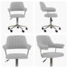 Yale Grey Fabric Small Home Swivel Office Chair -Furniture Specialty Store yale grey fabric white 1