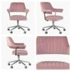 Yale Pink Velvet Swivel Home Office Chair -Furniture Specialty Store yale pink 4