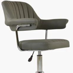 Yale Taupe Leather Swivel Home Office Chair -Furniture Specialty Store yale taupe 5