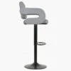 Zeus Grey Faux Leather Bar Stool With Arms -Furniture Specialty Store zeus grey 1