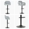 Zeus Grey Boucle Kitchen Stool With Arms -Furniture Specialty Store zeus grey boucle 4