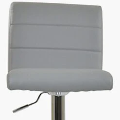 Zuma Grey Faux Leather Chrome Base Breakfast Stool -Furniture Specialty Store zuma grey 5